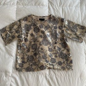 Cynthia Rowley sequin boxy top